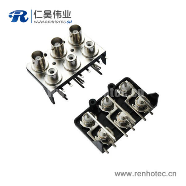 EB-001-0017 BNC射频同轴母头带RCA弯式插座pcb阿联酋vs丹麦亚盘