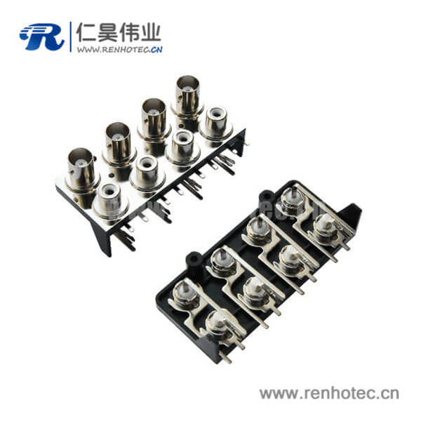 EB-001-0018 BNC射频同轴多孔阿联酋vs丹麦亚盘
带RCA弯式母头接pcb板