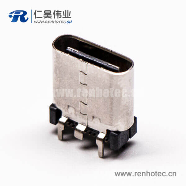 2-5 Type C USB3.1直立式180度母头贴板式接PCB板