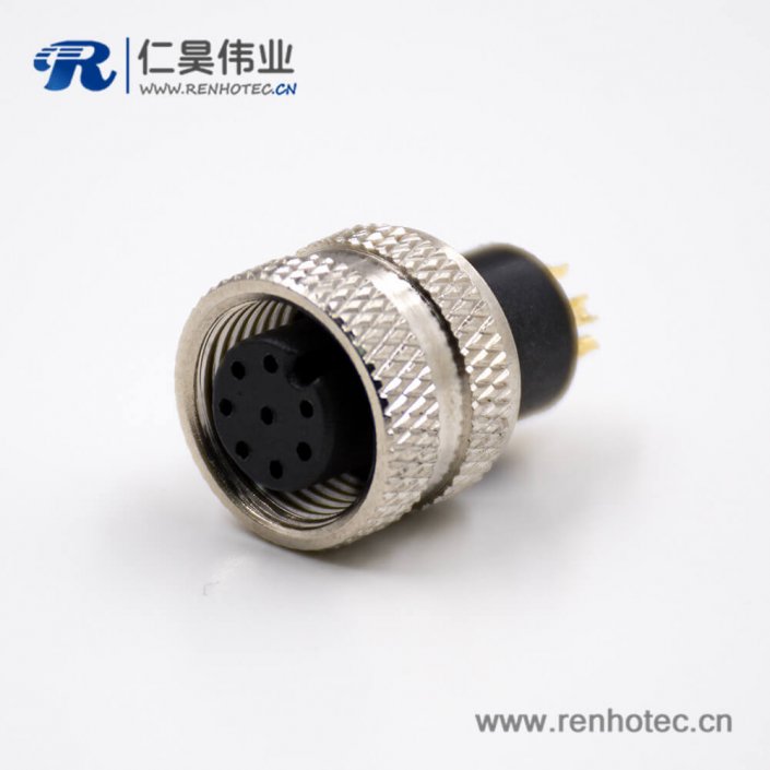 M12a型母头8芯直式注塑焊线式不带屏蔽组装接头传感器 M12a型母头8芯直式注塑焊线式不带屏蔽组装接头传感器