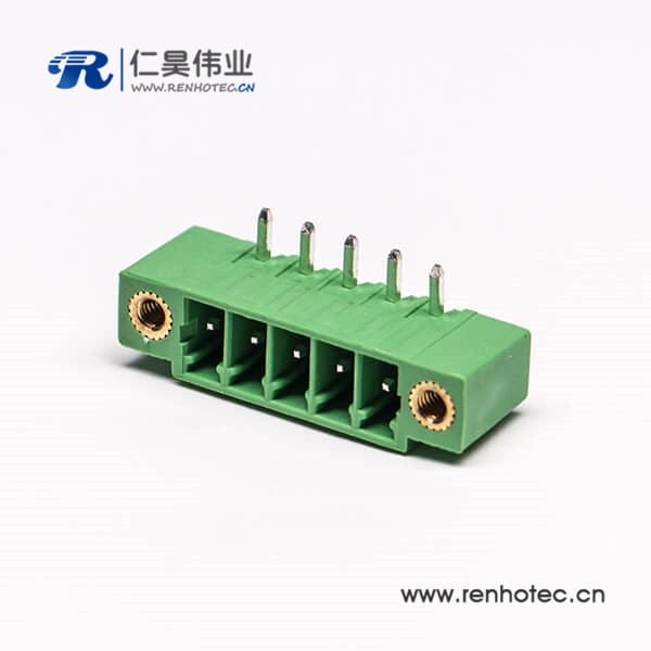 PCB四芯弯式面板安装绿色接线端子2孔法兰式接线端子排绿色 PCB四芯弯式面板安装绿色接线端子2孔法兰式接线端子排绿色