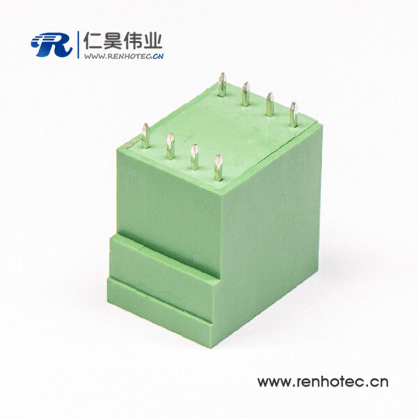 8芯接线端子形直式绿色接PCB板双排方形端子座
