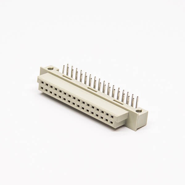 DIN41612欧式插座节距2.54mm32芯（A+B）90度弯插母头插孔式接PCB板安装