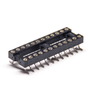 圆孔排针母座双排单塑40针间距2.54mm长7.43mm贴板