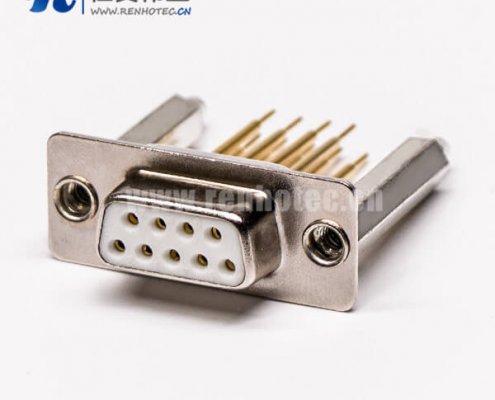 d sub9母头直式插板加高型铆锁接PCB板