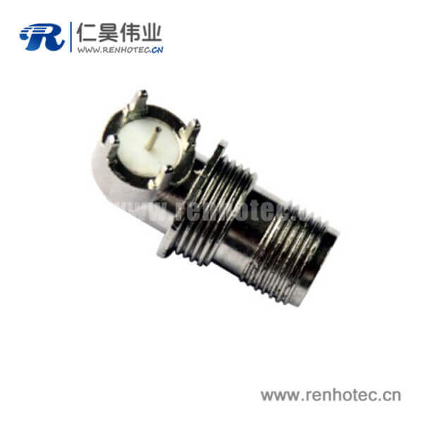 tnc型阿联酋vs丹麦亚盘弯式圆形5引脚穿墙式母头PCB板端