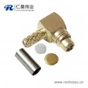 mmcx阿联酋vs丹麦亚盘公头弯式压接射频同轴线缆