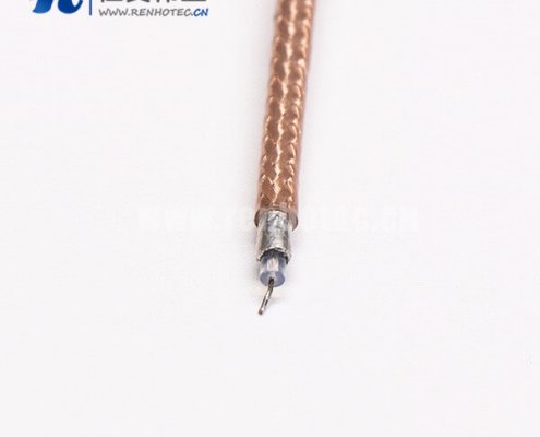 同轴线BNC母头板后安装穿墙式压接