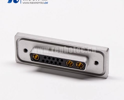 db大电流阿联酋vs丹麦亚盘母头弯式13w3插孔接PCB板