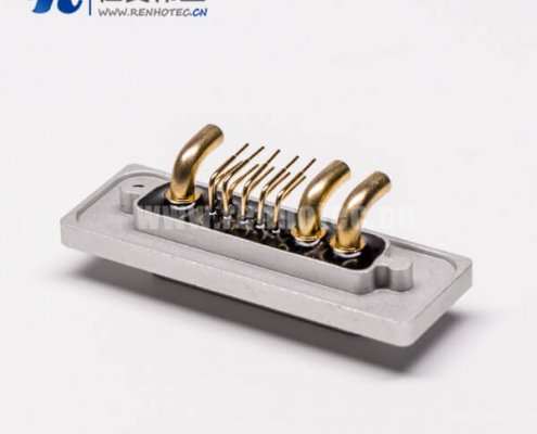 db大电流阿联酋vs丹麦亚盘母头弯式13w3插孔接PCB板