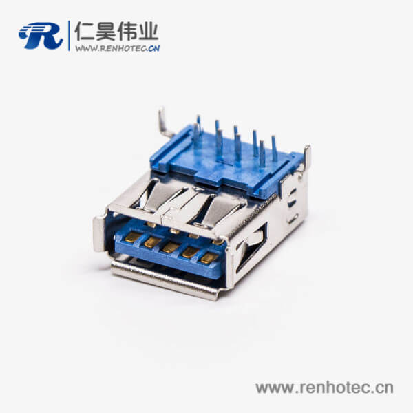 usb3.0母座阿联酋vs丹麦亚盘母头弯式type a弯脚DIP插板