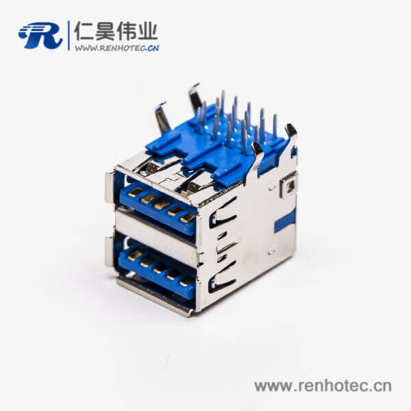 双层usb3.0阿联酋vs丹麦亚盘母头弯式DIP插PCB板