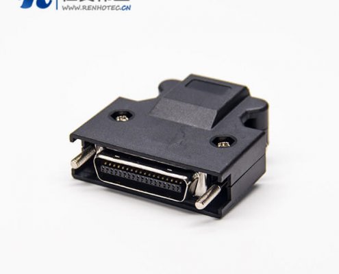 SCSI MDR 36 Pin螺丝式直式MDR阿联酋vs丹麦亚盘
黑色塑料外壳焊接式