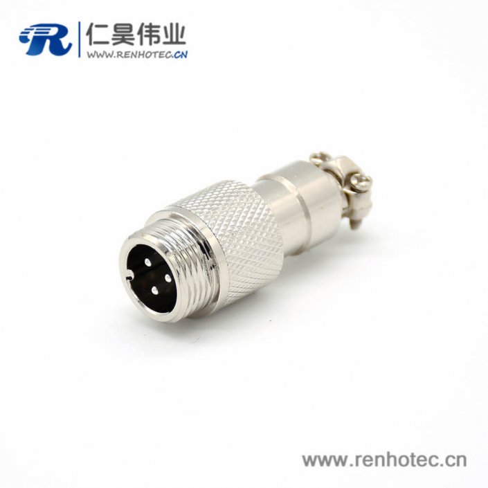 GX12航空插头3芯反装直式公头圆形焊线阿联酋vs丹麦亚盘