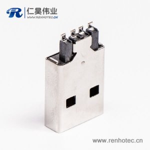 usb公头沉板弯式Type a 2.0接头沉板