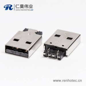 usb公头沉板弯式Type a 2.0接头沉板