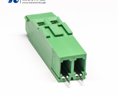 螺钉式2芯带螺钉PCB接线端子直式插孔PCB板安装
