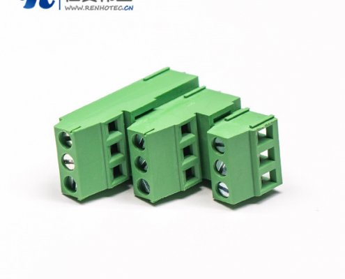 PCB接线端子 9芯带9个螺钉绿色3排的绿色端子接线