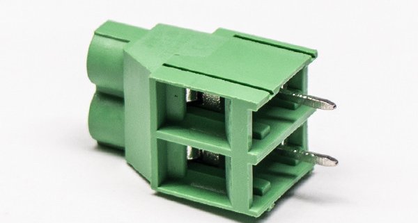 端子接线2芯直式绿色螺钉式接线端子