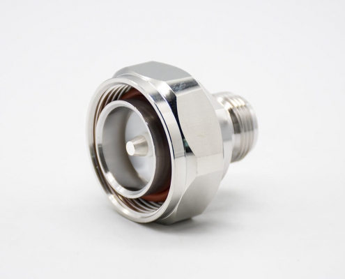 N母头转DIN7/16公头直式RF转接头镀镍同轴阿联酋vs丹麦亚盘