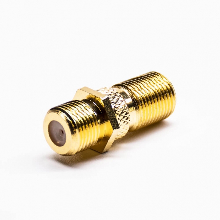 F头同轴阿联酋vs丹麦亚盘母头转母头直式焊接镀金转接头