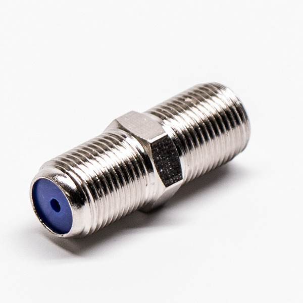 f母对f母转接头蓝色射频同轴阿联酋vs丹麦亚盘镀镍