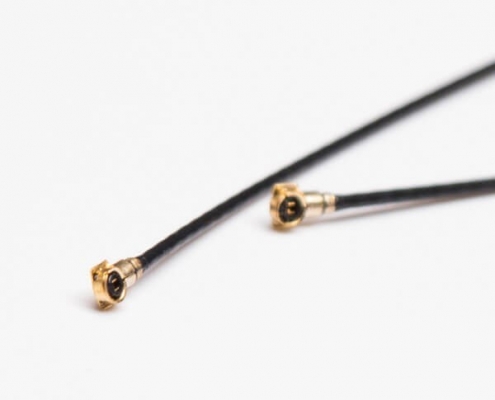 同轴电缆ROHS标准RF0.81黑色线材接IPEXⅠ+TD