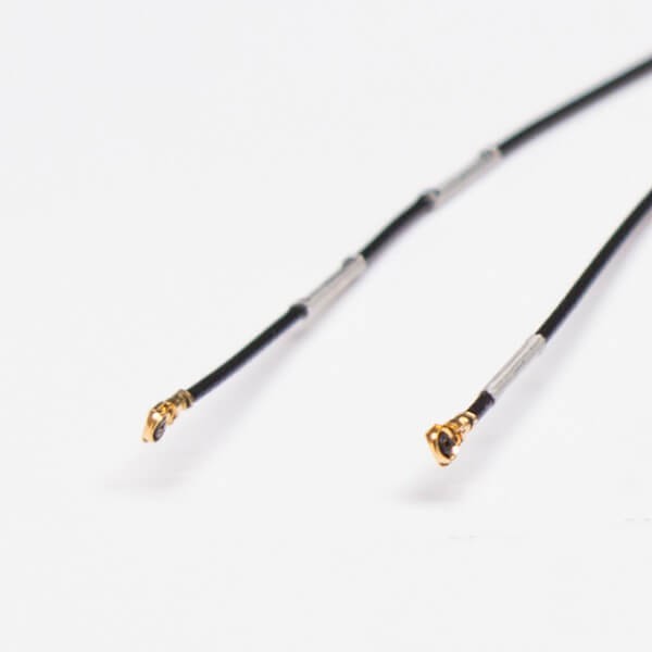 射频同轴电缆RF0.81黑色IPEX Ⅴ接IPEX Ⅴ+镀银线扣