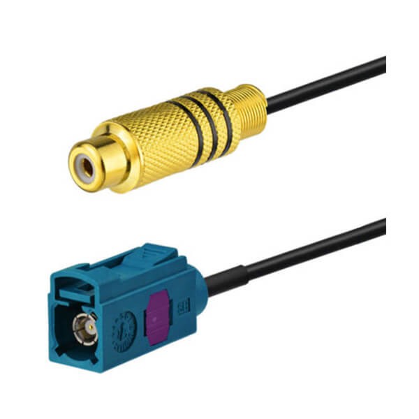 Fakra汽車連接器車頭單元RCA母對Fakra Z母頭直式15釐米