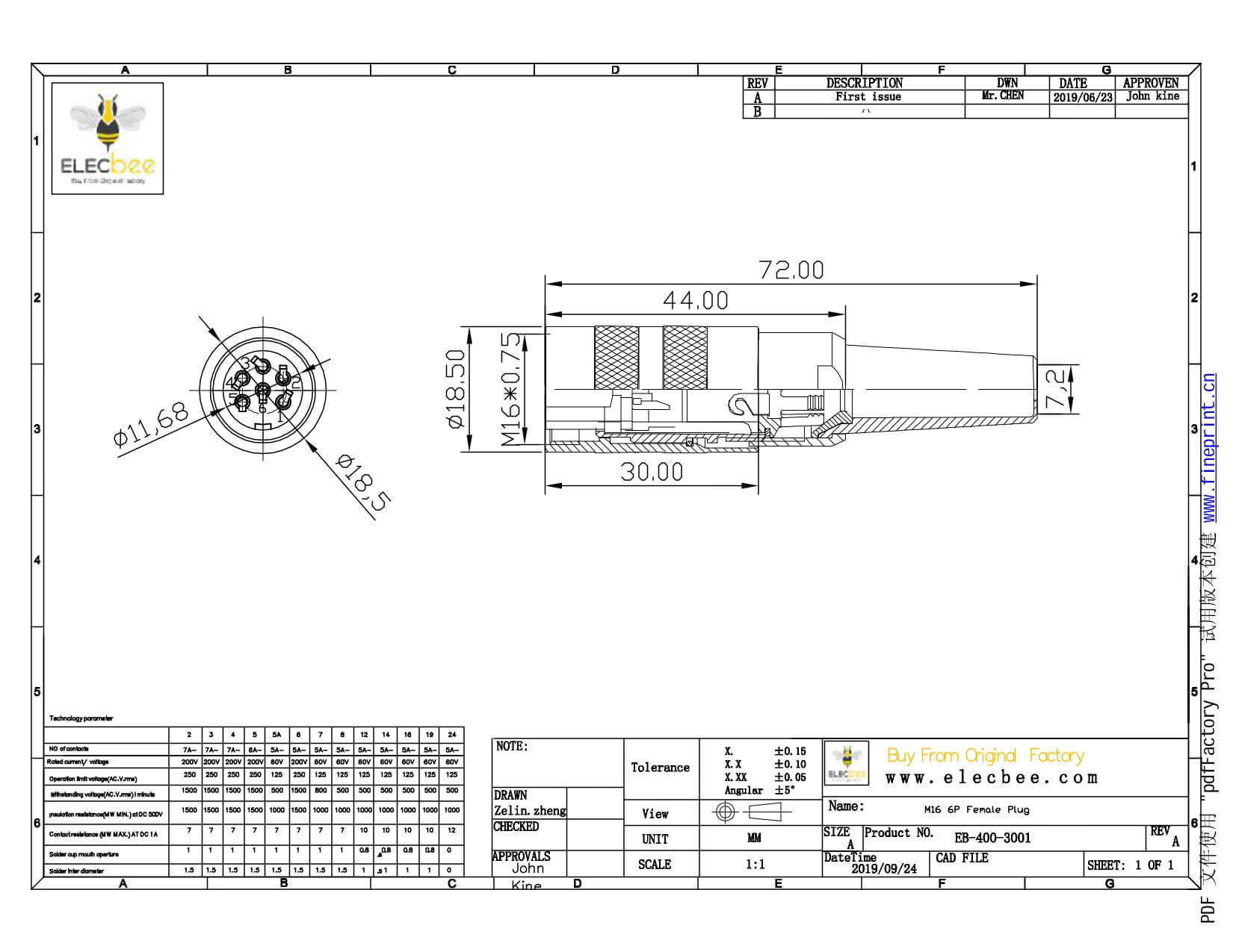 M16阿联酋vs丹麦亚盘6芯母头航空插头阿联酋vs丹麦亚盘