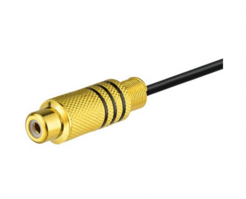 汽车天线线束Fakra E型母头转RCA母头弯式视频阿联酋vs丹麦亚盘接线1米