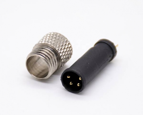 M8阿联酋vs丹麦亚盘4针直式注塑公头接线焊杯不带屏蔽