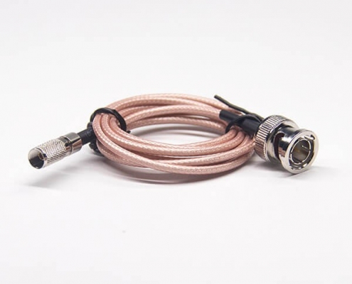 焊接bnc连接头公头直式转din系列1.0/2.3公头直式组装电缆