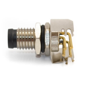 M8弯头阿联酋vs丹麦亚盘PCB板端前锁A型6芯防水公座传感器