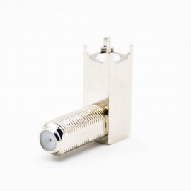 外螺纹F头阿联酋vs丹麦亚盘母头弯式PCB板安装插孔加高型螺纹连接