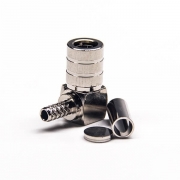 弯式阿联酋vs丹麦亚盘smb公头套管压接式接同轴线缆