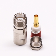 uhf同轴线缆UHF-K5直式母头螺母锁紧