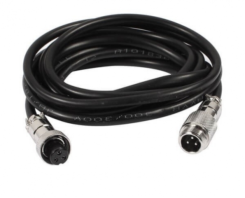 GX12公转母插头延长线3芯组装公头对母头电源输出线1M