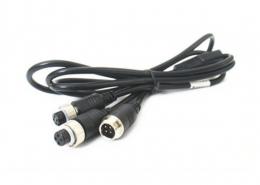 4芯航空电缆线GX12防水公转母分流器电缆延长线30CM