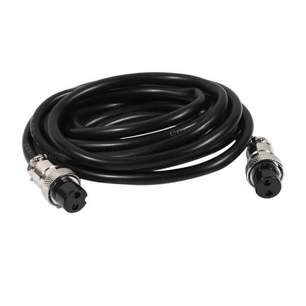 GX16-2芯母头航空双边线母对母现场组装插头电缆线1M