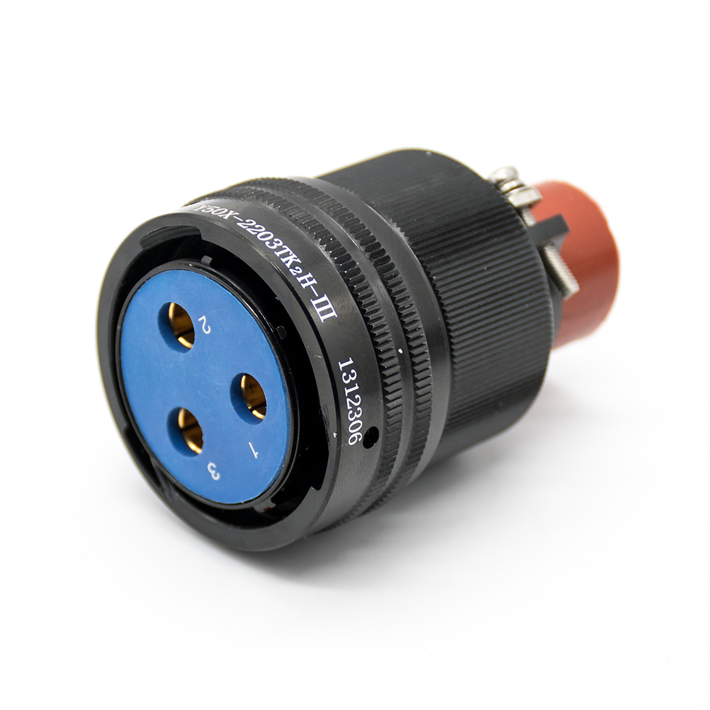 Y50X阿联酋vs丹麦亚盘22壳体号卡口连接插头和插座3芯公母对接面板安装焊杯直式黑色阳极化