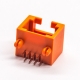 rj45网络插座弯式插板橙色全塑外壳8p8c插板非屏蔽