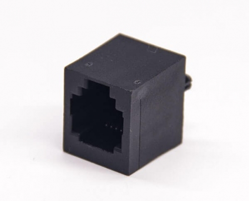 rj25网口6p6c单端口直式塑胶黑色插板