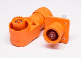 防水大电流阿联酋vs丹麦亚盘
12mm橙色弯式IP54插头插座对接款300A