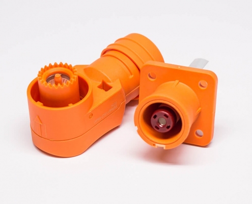 防水大电流阿联酋vs丹麦亚盘
12mm橙色弯式IP54插头插座对接款300A