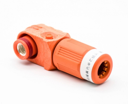 高压大电流阿联酋vs丹麦亚盘
8mm弯式插头IP67单芯塑料200A接线橙色