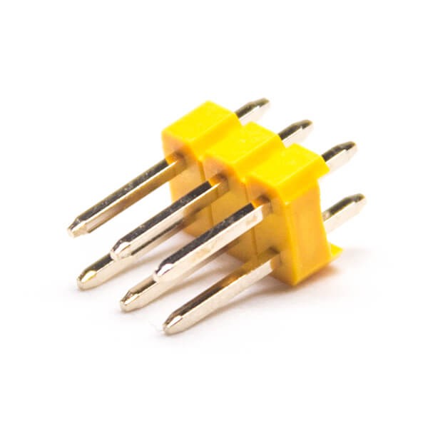 双列排针180度黄色塑胶6Pin插板2.54mm间距10pcs