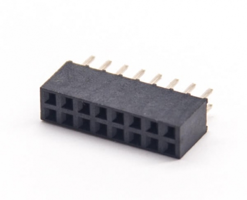 10pcs双排母2.54间距180度直插式单塑穿孔式插PCB板