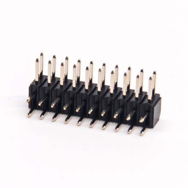 10pcs90度弯排针双排单塑2.0间距插孔PCB板安装