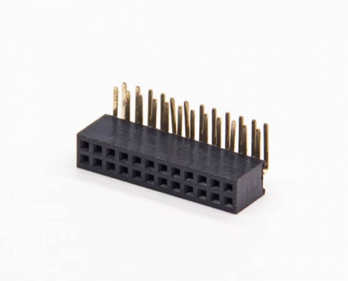 1.27mm排针阿联酋vs丹麦亚盘2×12PINH4.3弯式插板